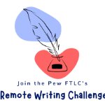 A quill in an ink bottle with red and blue abstract shapes, promoting a writing challenge. on May 28, 2026